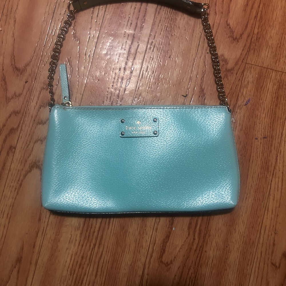Kate Spade Aqua Leather Shoulder Bag